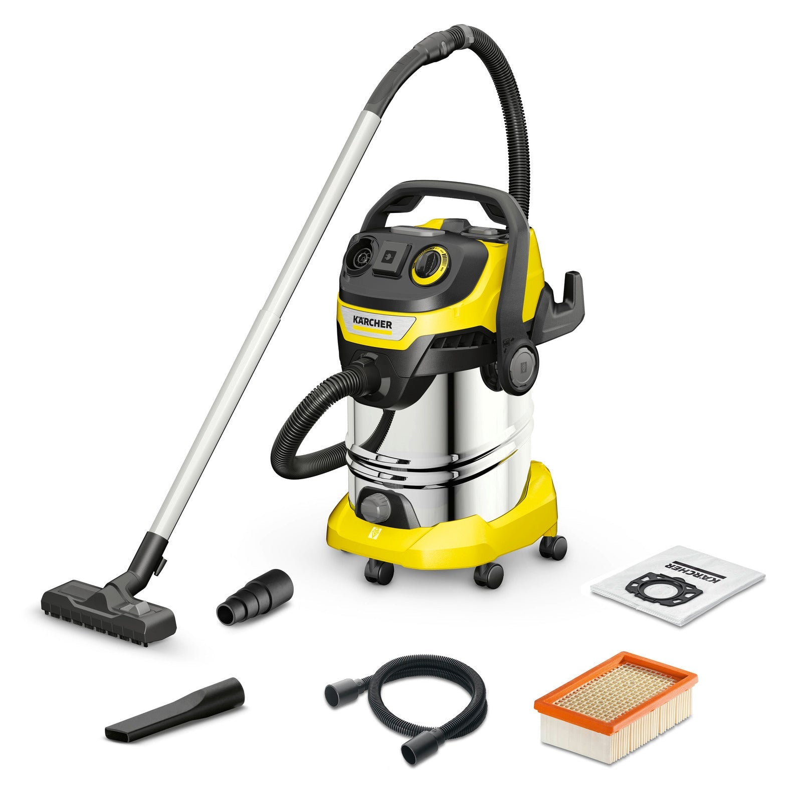 Kärcher WD 6 P S V - 30/6/22/T Stainless Steel Wet & Dry Vacuum Cleaner - Shopping4Africa