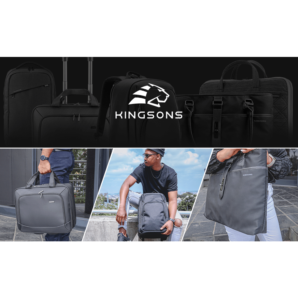 Kingsons Prime 15.6 inch Laptop Trolley Bag - Black - Shopping4Africa
