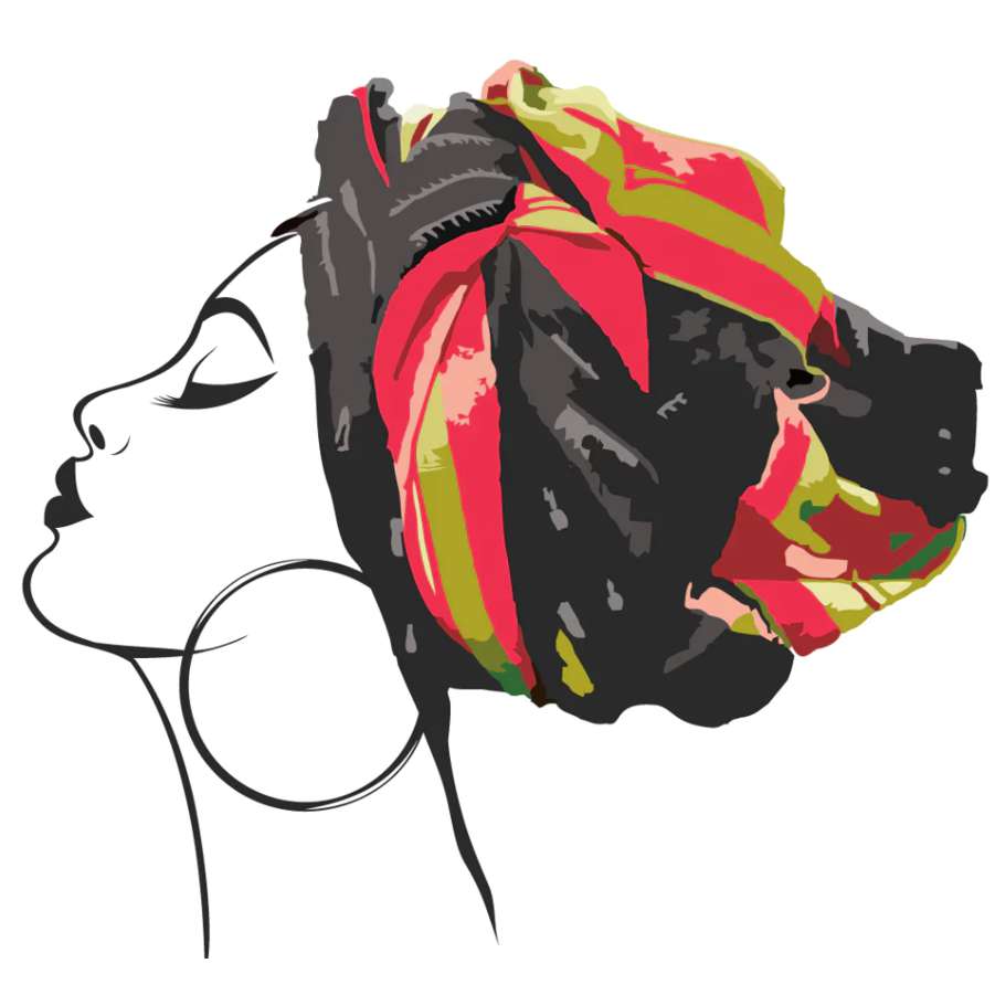 Lady Africa - vinyl wall sticker - Shopping4Africa