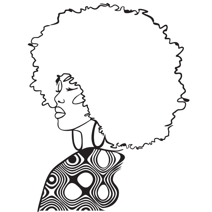 Lady Retro - vinyl wall sticker - Shopping4Africa