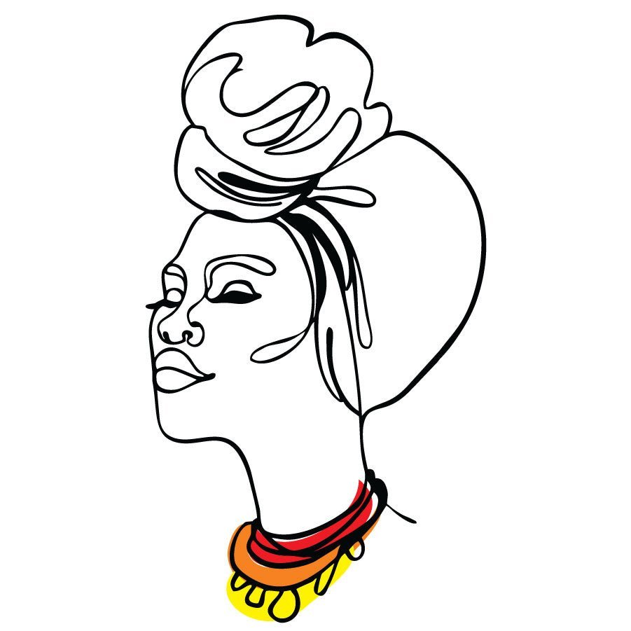 Lady with Necklace - vinyl wall sticker - Shopping4Africa