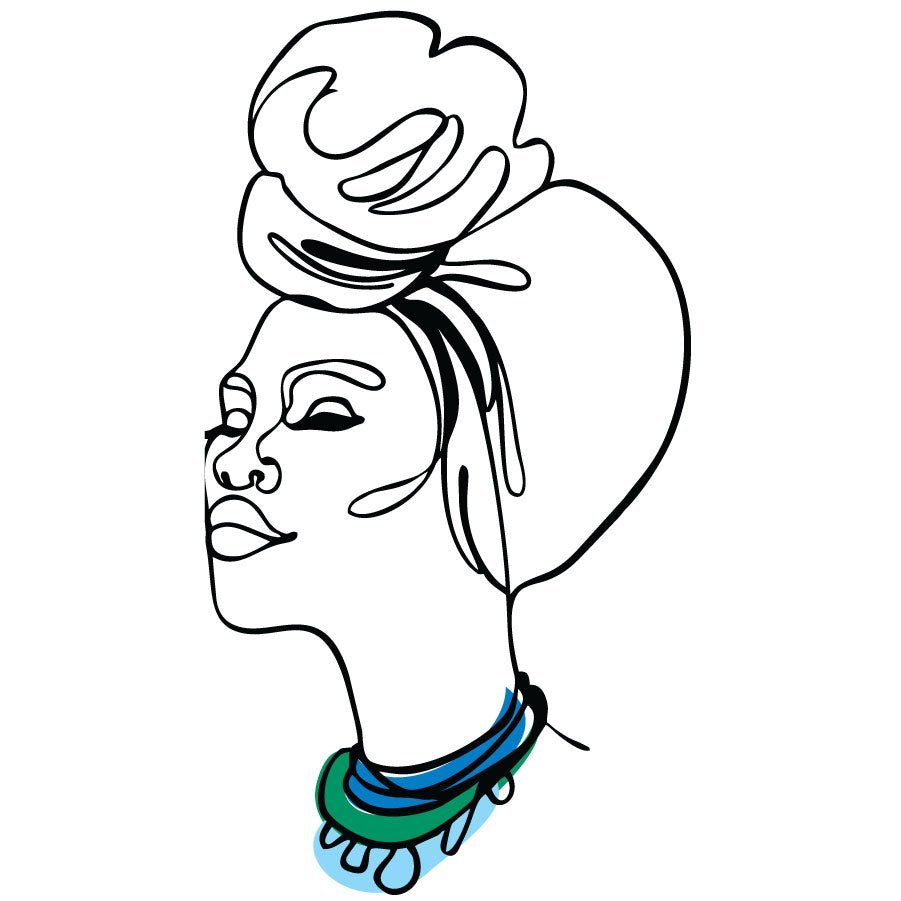 Lady with Necklace - vinyl wall sticker - Shopping4Africa