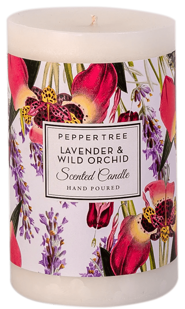 Lavender & Wild Orchid Scented Pillar Candle Medium - Shopping4Africa
