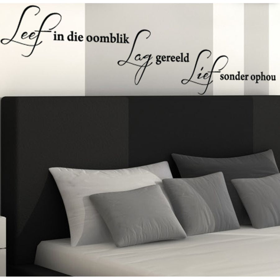 Leef Quote small - vinyl wall poetry - Shopping4Africa