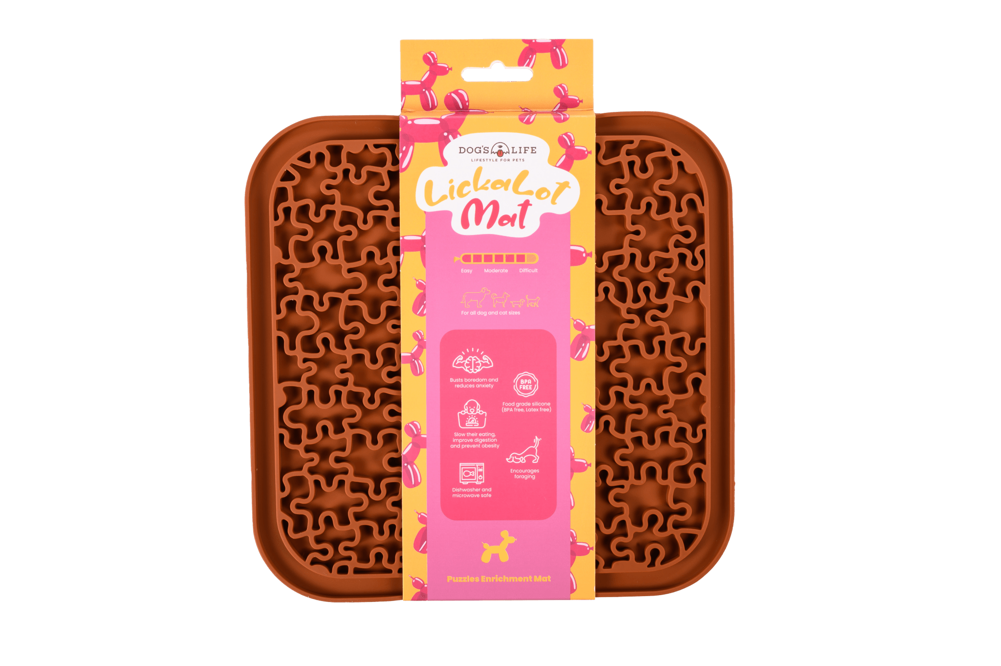 Lickalot Puzzles Enrichment Mat Brown - Shopping4Africa