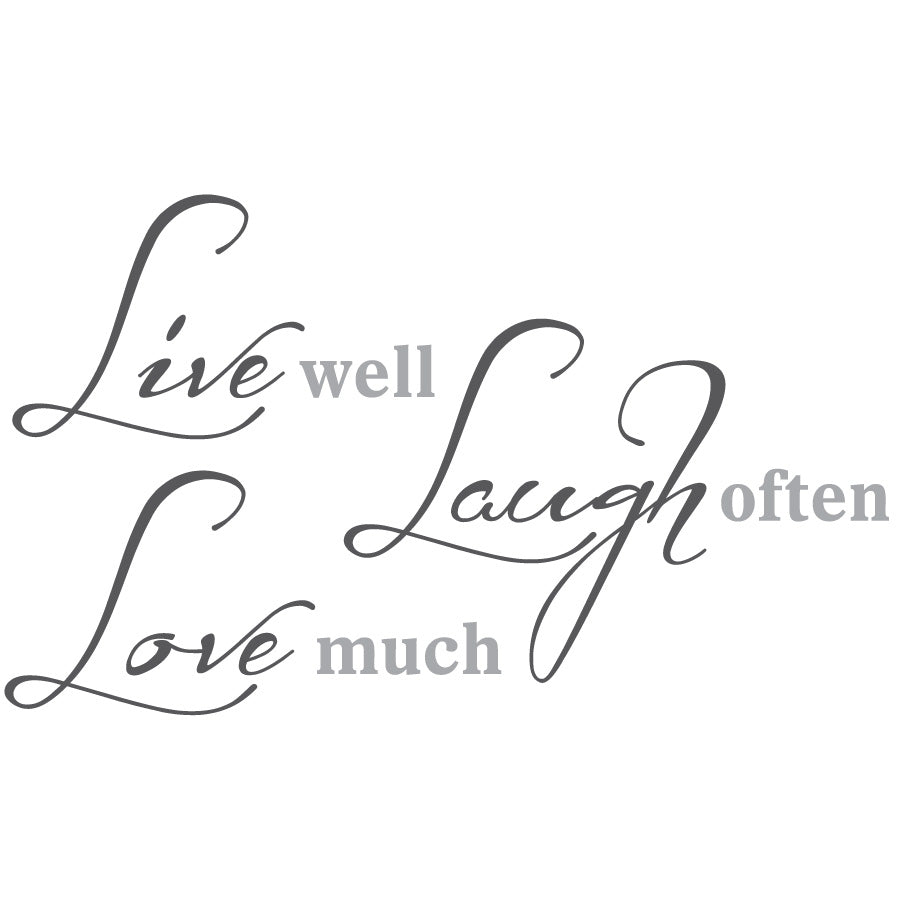 Live Well Quote vinyl wall poetry Shopping4Africa