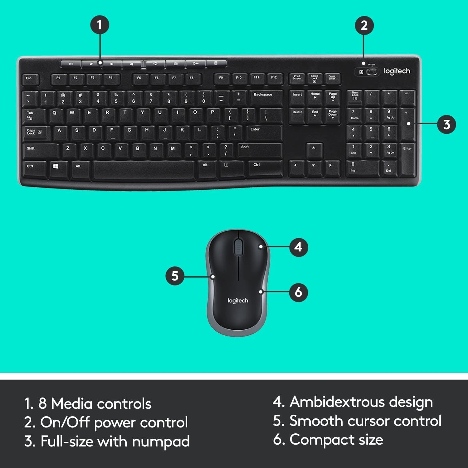 Logitech® MK270 Wireless Keyboard Mouse Combo - Shopping4Africa