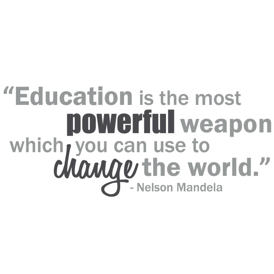 Mandela's Education Quote - vinyl wall poetry - Shopping4Africa