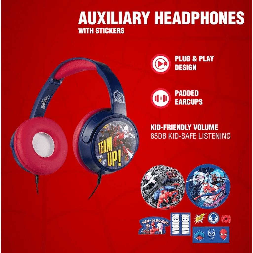 Marvel Spider - Man Auxiliary Headphones with Stickers - Shopping4Africa