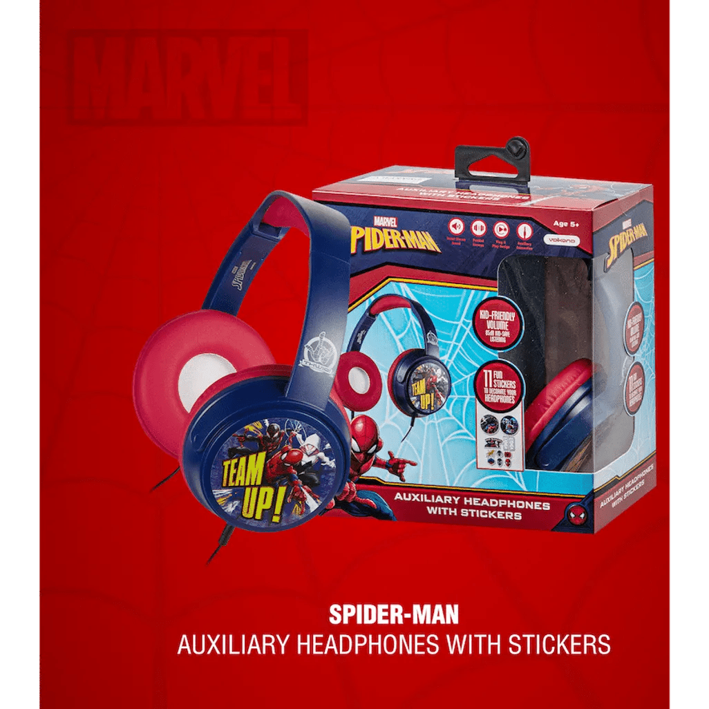 Marvel Spider - Man Auxiliary Headphones with Stickers - Shopping4Africa