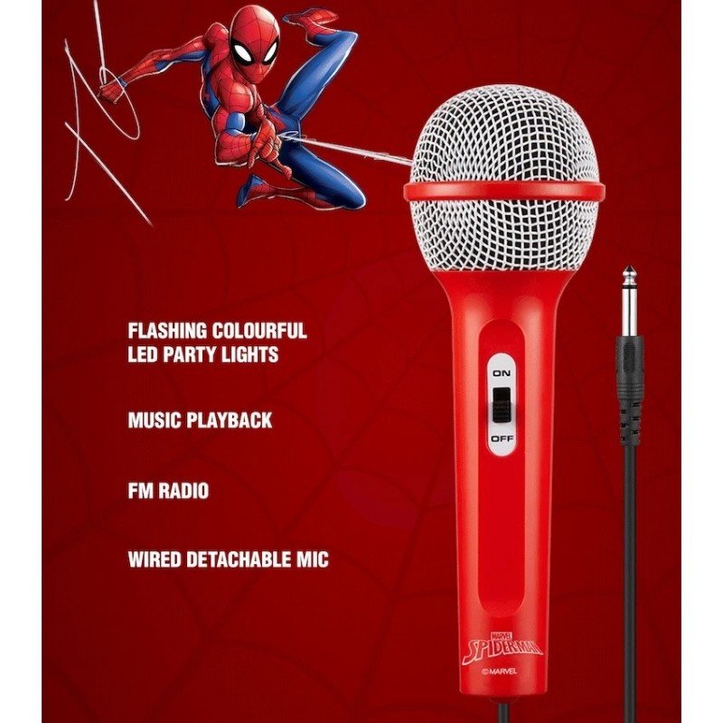 Marvel Spider - Man Galaxy LED Stars Karaoke Machine with Microphone - Shopping4Africa