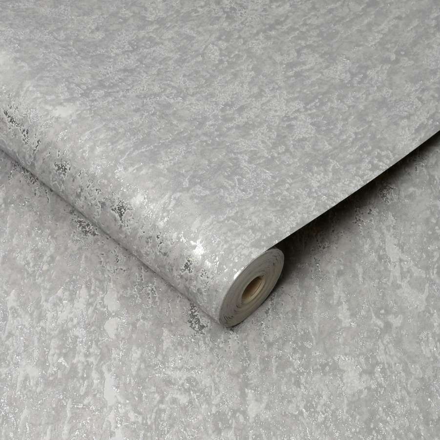 Milan Grey & Silver Wallpaper - Shopping4Africa