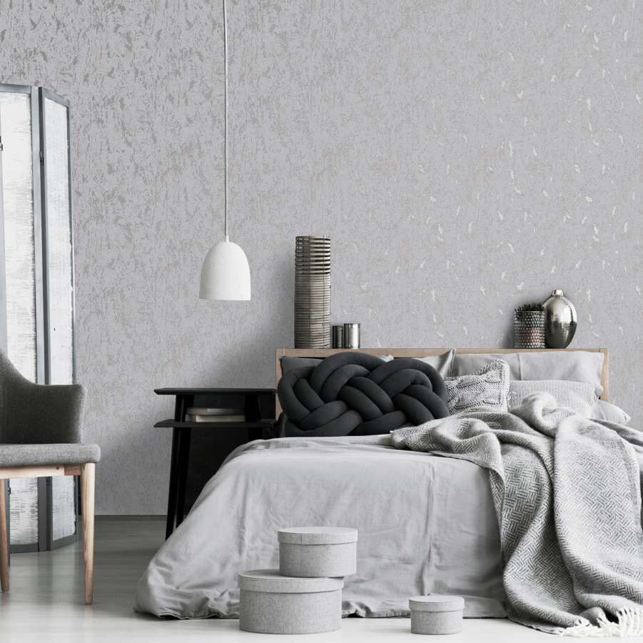 Milan Grey & Silver Wallpaper - Shopping4Africa