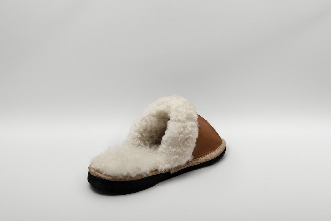 Mule Leather Slippers - Tan - Shopping4Africa