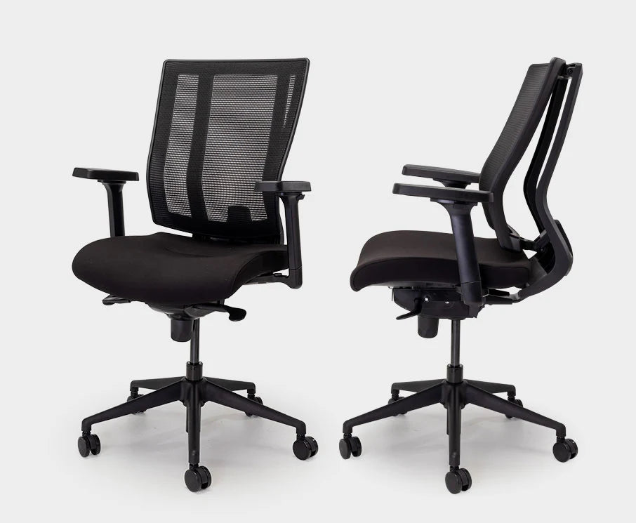 Office Chair Black Fabric Seat - NetOne® Midback - Shopping4Africa