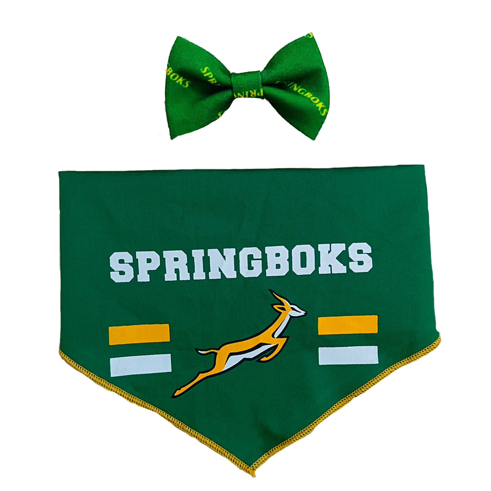 Official Licensed Springbok Dog Bow Tie & Bandana Set - Shopping4Africa