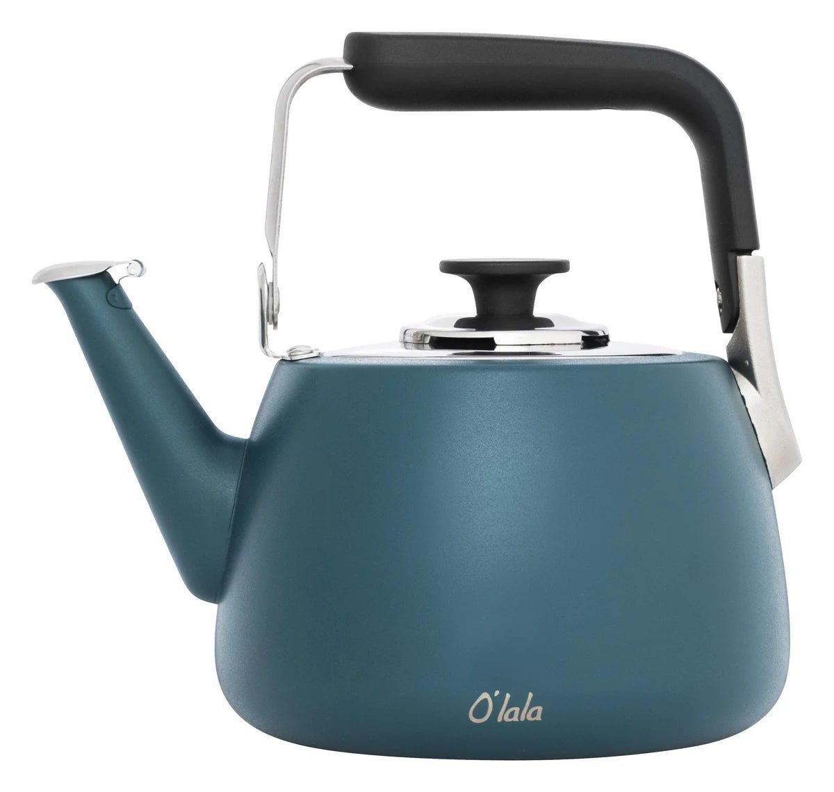 Olala Stainless Steel 1 L Whistling Stove Top Kettle - Matt Teal Finish - Shopping4Africa