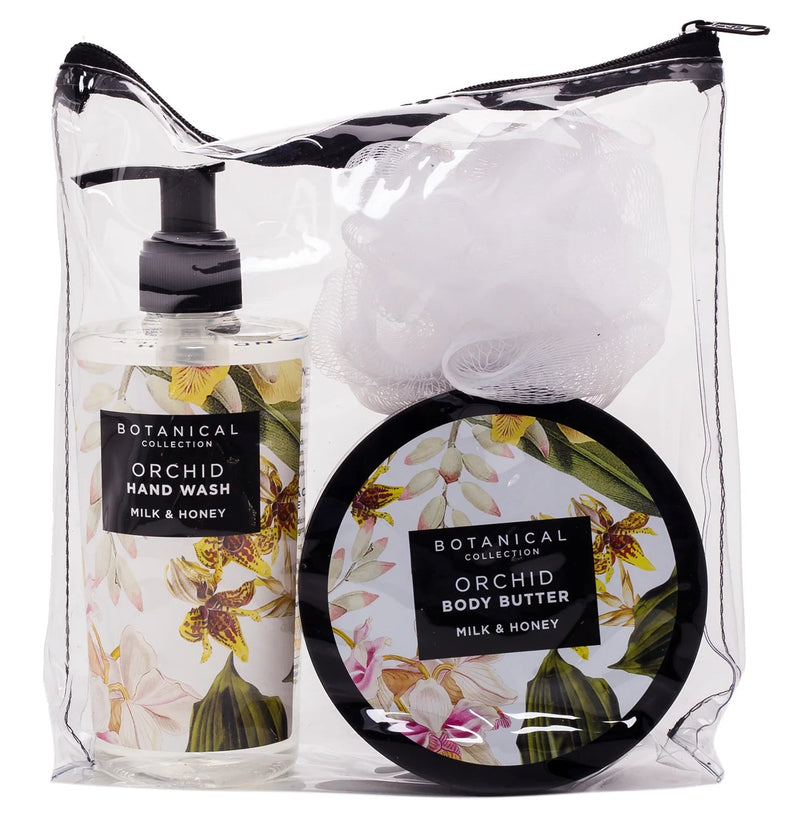 Orchid Hand Wash, Body Butter & Sponge Gift Bag 300 ml + 250 ml - Shopping4Africa
