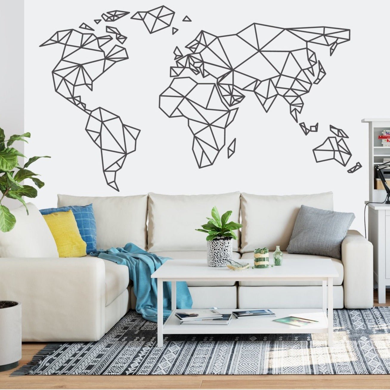 Origami World Map - vinyl wall sticker - Shopping4Africa