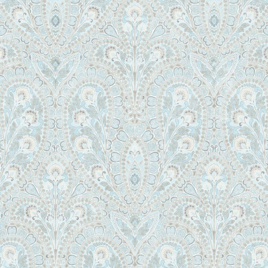 Ornamental Paisley Duck Egg Wallpaper - Shopping4Africa