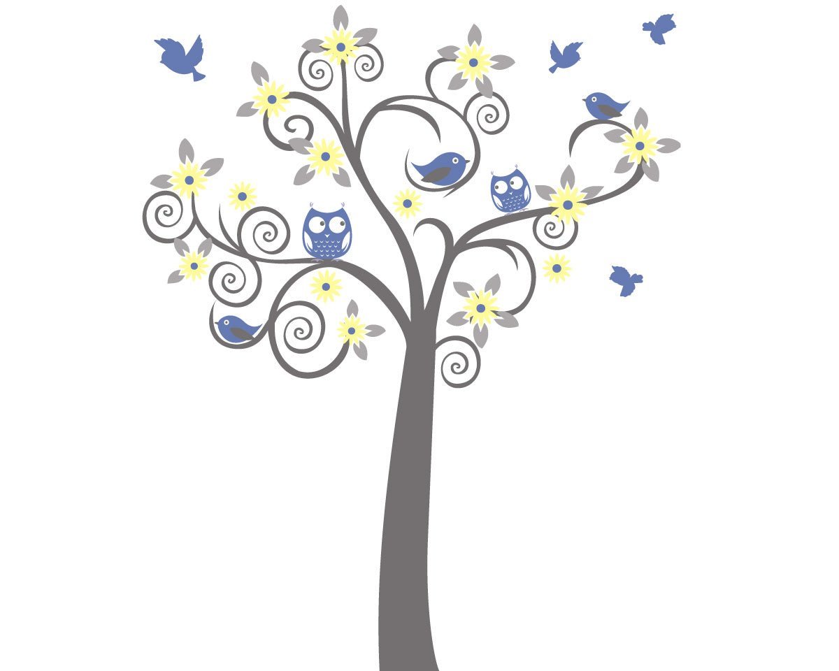 Owl Tree - Vinyl Wall Sticker - Shopping4Africa