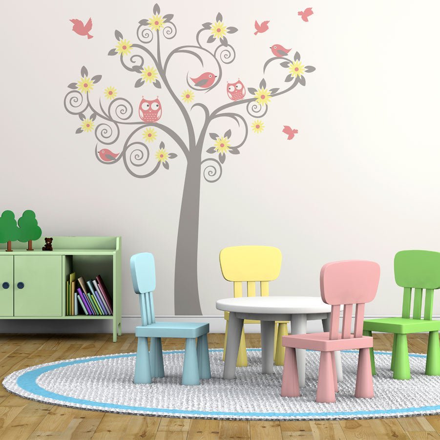 Owl Tree - Vinyl Wall Sticker - Shopping4Africa