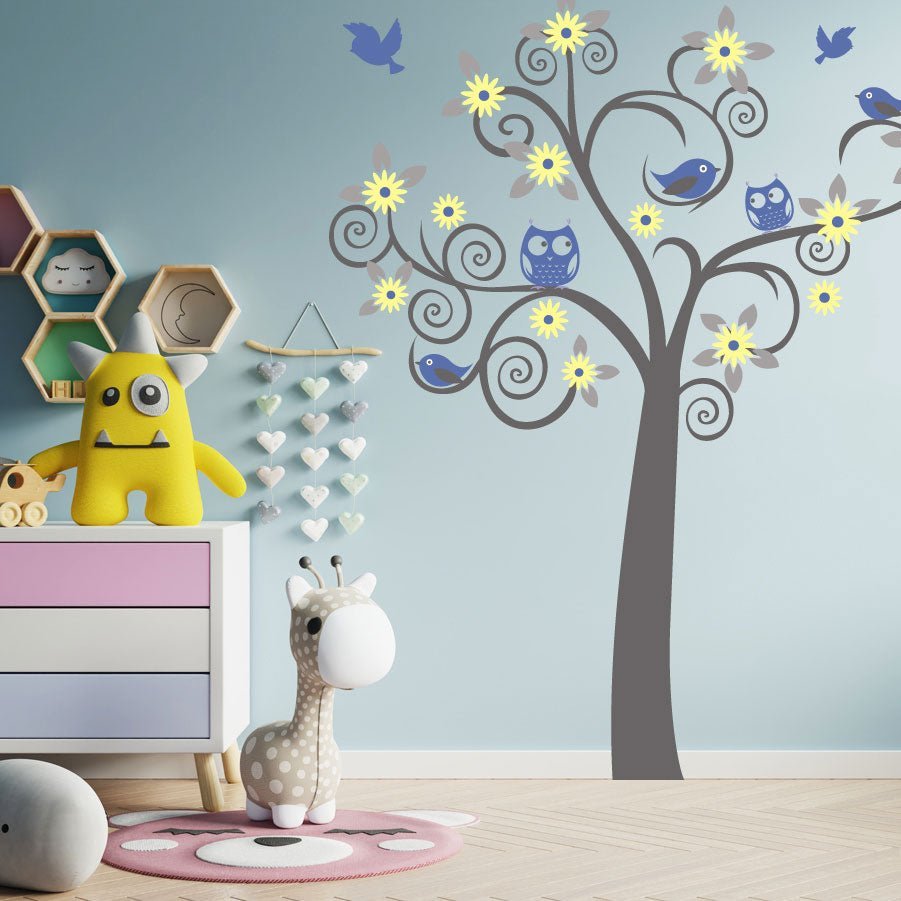 Owl Tree - Vinyl Wall Sticker - Shopping4Africa