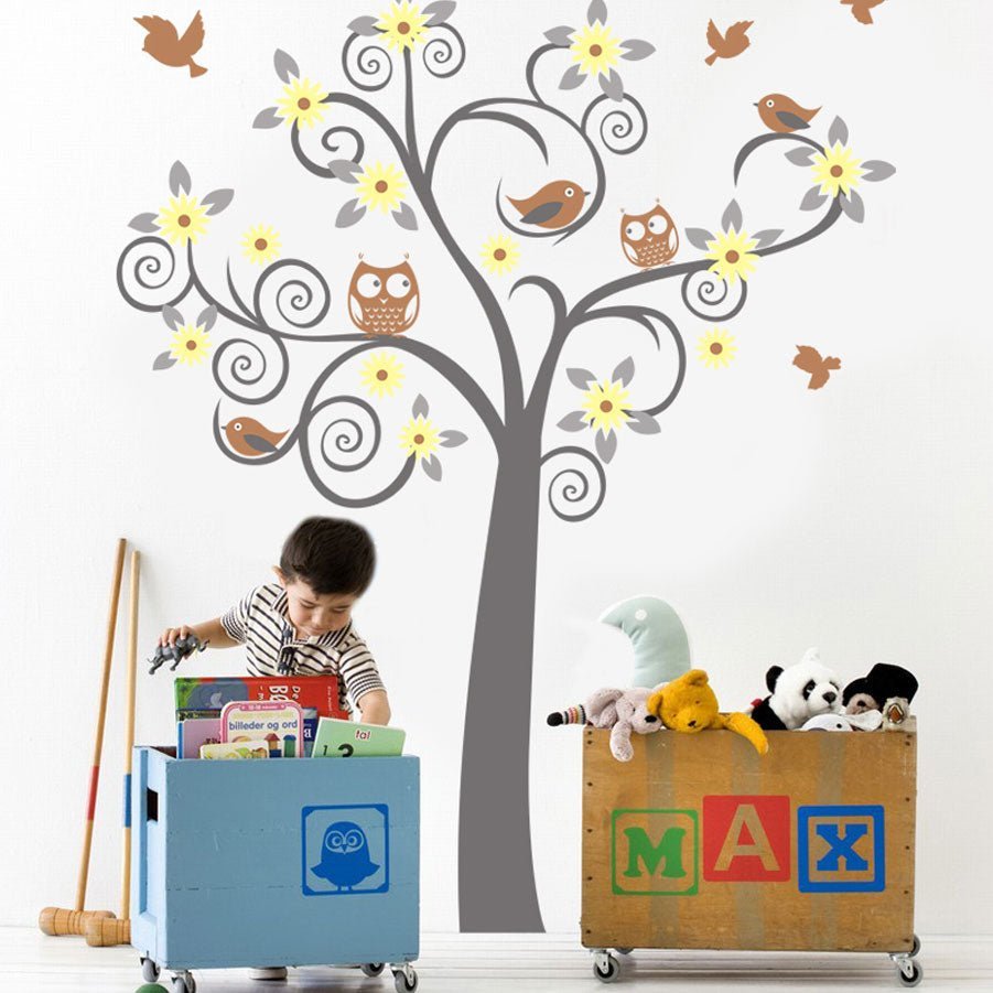 Owl Tree - Vinyl Wall Sticker - Shopping4Africa