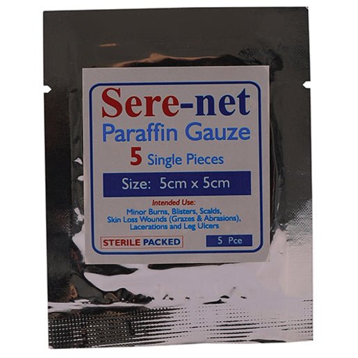 Paraffin Gauze 5X5CM Sere-Net 5 Pieces - Shopping4Africa