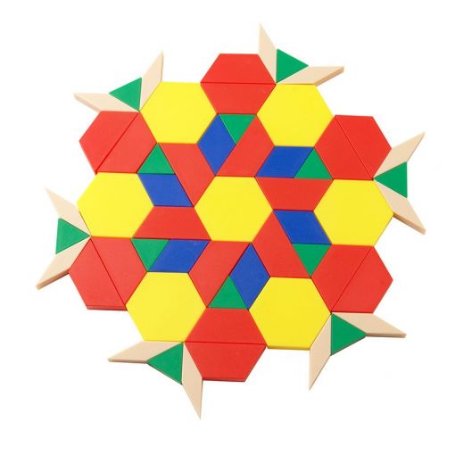 Pattern Blocks 6-Shape 6-Colour - Solid Plastic (250pc) - Shopping4Africa