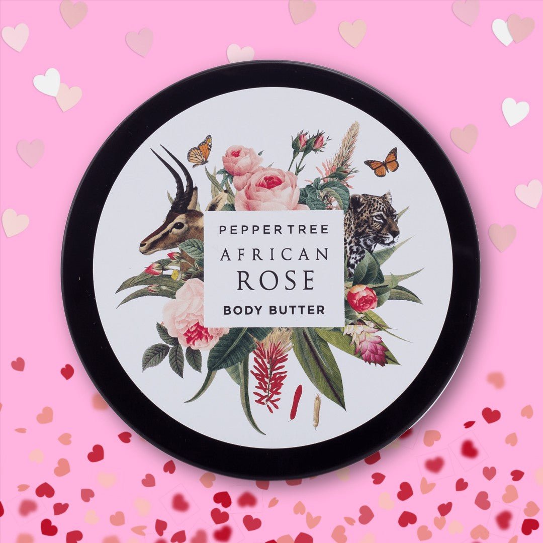 Pepper Tree African Rose Body Butter 250ml Velvety Soft Hydrating Moisturiser Ideal for All Skin Types - Shopping4Africa
