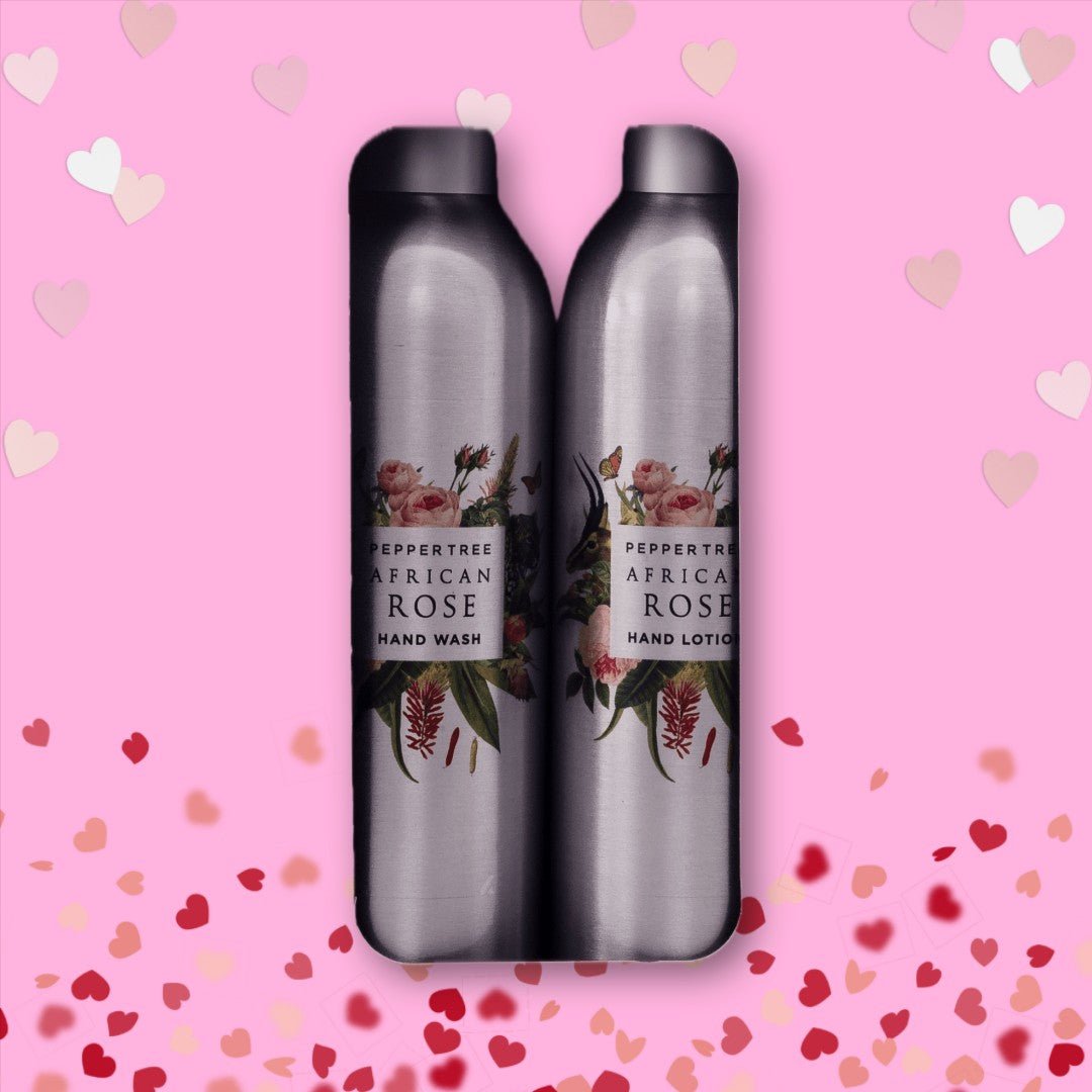 Pepper Tree African Rose Hand Wash & Lotion Set 250 ml x 2 Moisturising Gentle Cleanser Hydrating - Shopping4Africa