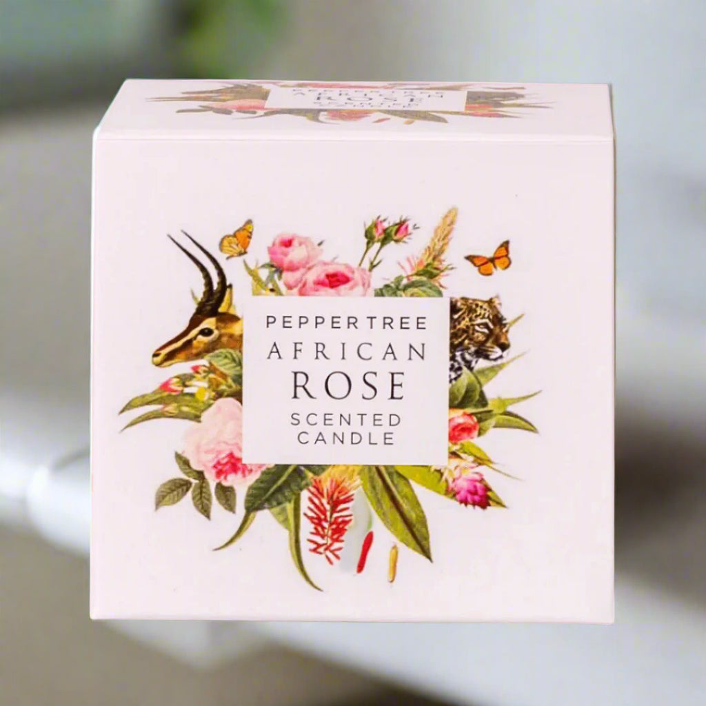 Pepper Tree African Rose Scented Candle 200 ml Luxurious Fragrance Aromatherapy Gift - Shopping4Africa