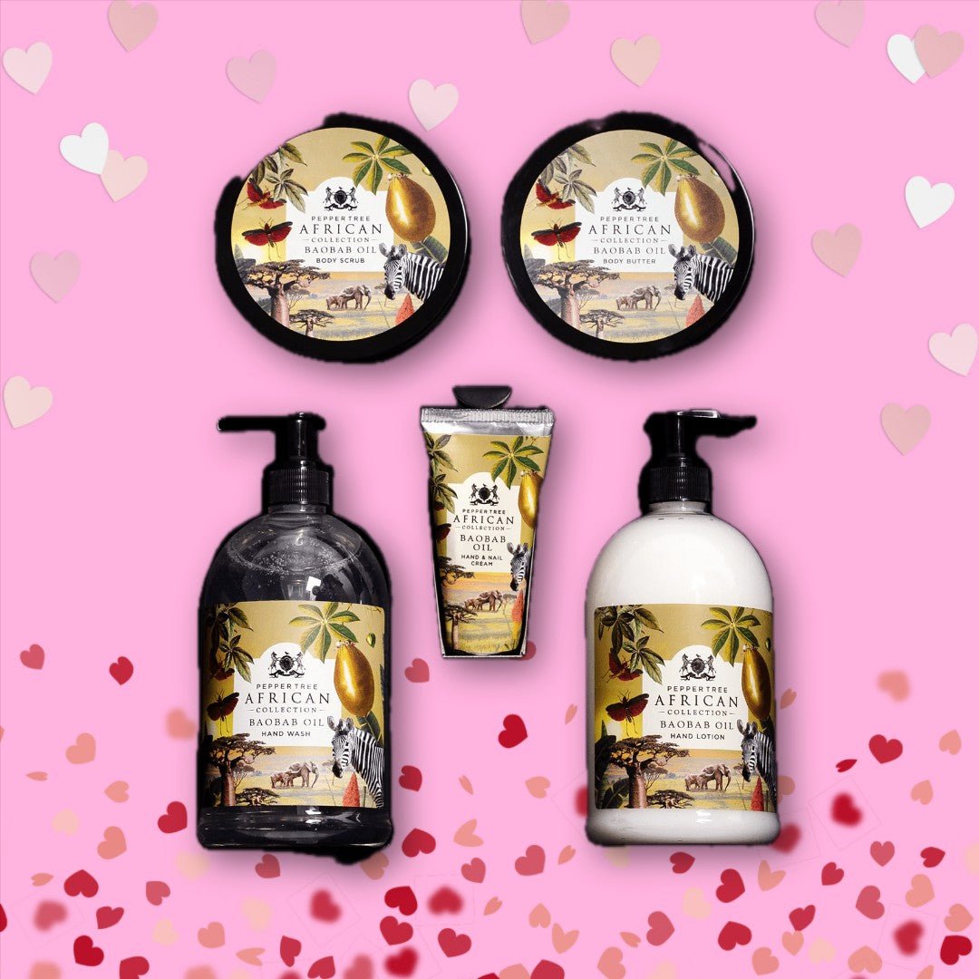 Pepper Tree Executive Gift Box Baobab & Marula Oils 500ml 250ml 50ml Luxurious Skincare Hydration - Shopping4Africa