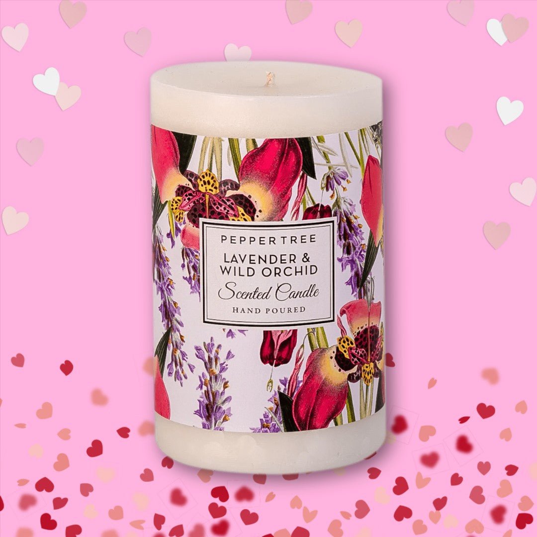 Pepper Tree Lavender & Wild Orchid Scented Pillar Candle Medium - Shopping4Africa