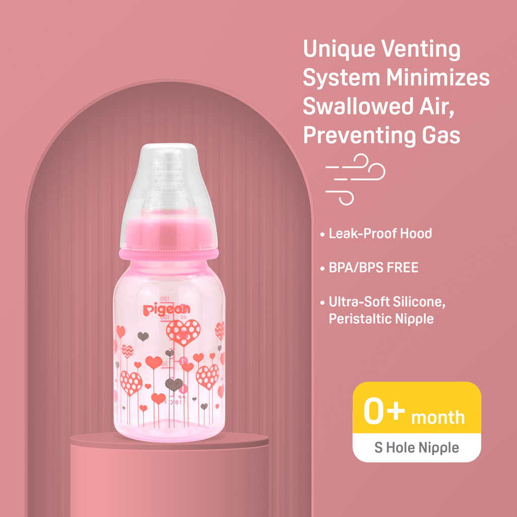 Pigeon Flexible Bottle Std Neck 120ml 0m+ Pink - Shopping4Africa