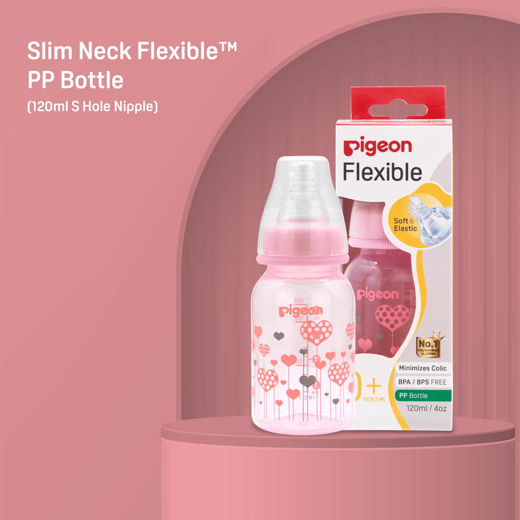 Pigeon Flexible Bottle Std Neck 120ml 0m+ Pink - Shopping4Africa