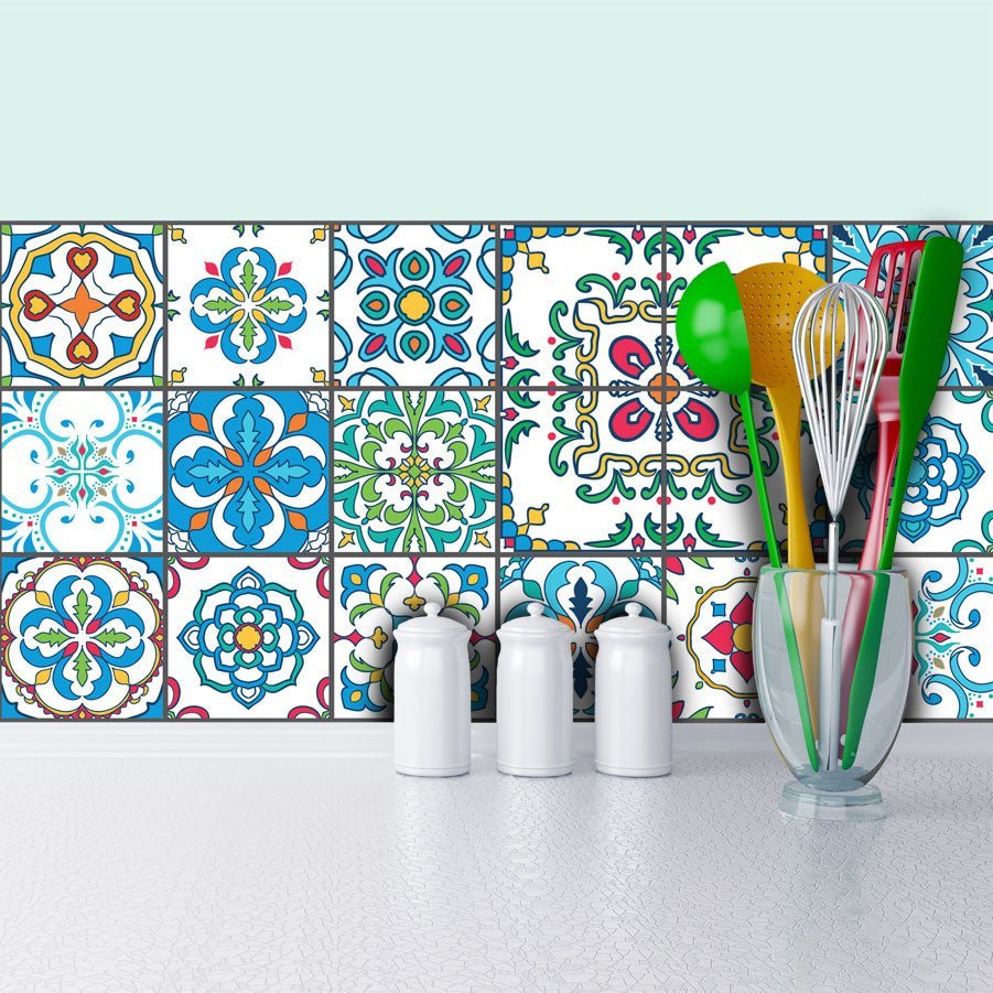 Portuguese Floral - Vinyl Tile Strips - Shopping4Africa