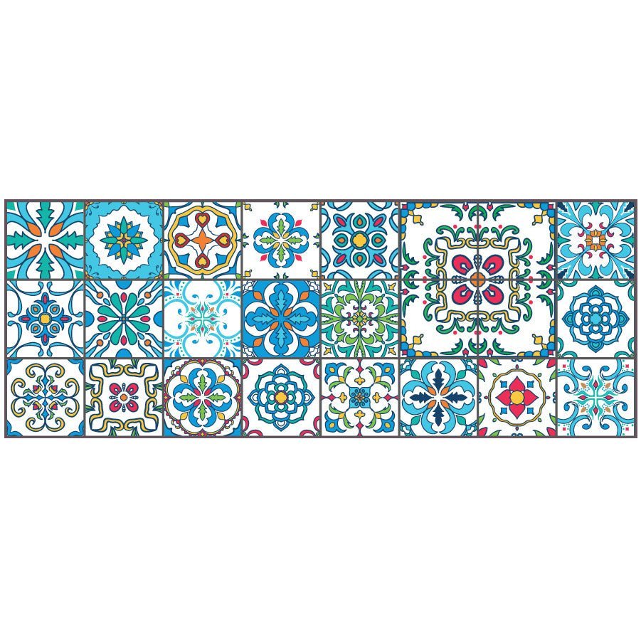 Portuguese Floral - Vinyl Tile Strips - Shopping4Africa