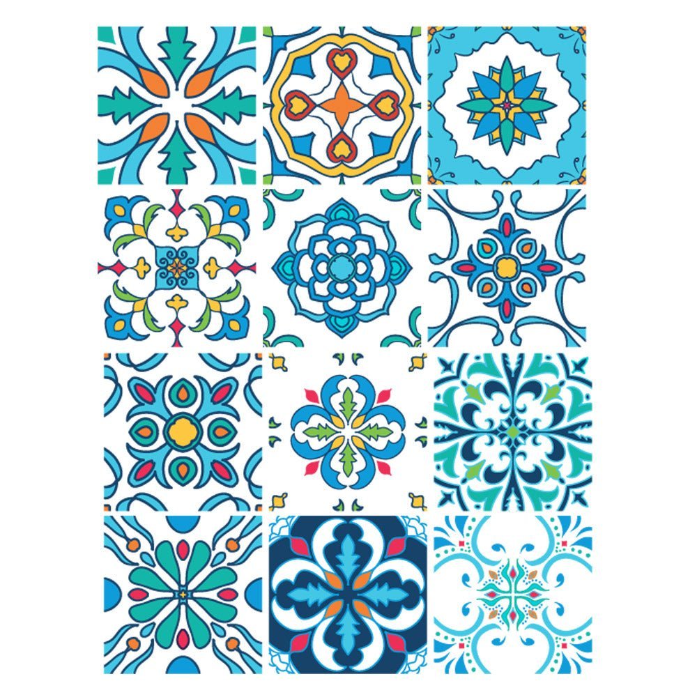 Portuguese Floral - Vinyl Wall Tiles - Shopping4Africa