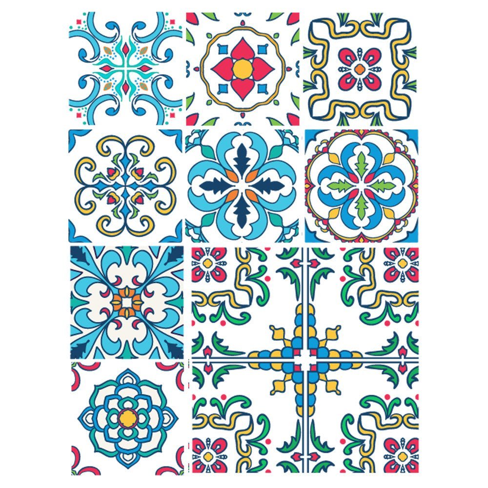 Portuguese Floral - Vinyl Wall Tiles - Shopping4Africa