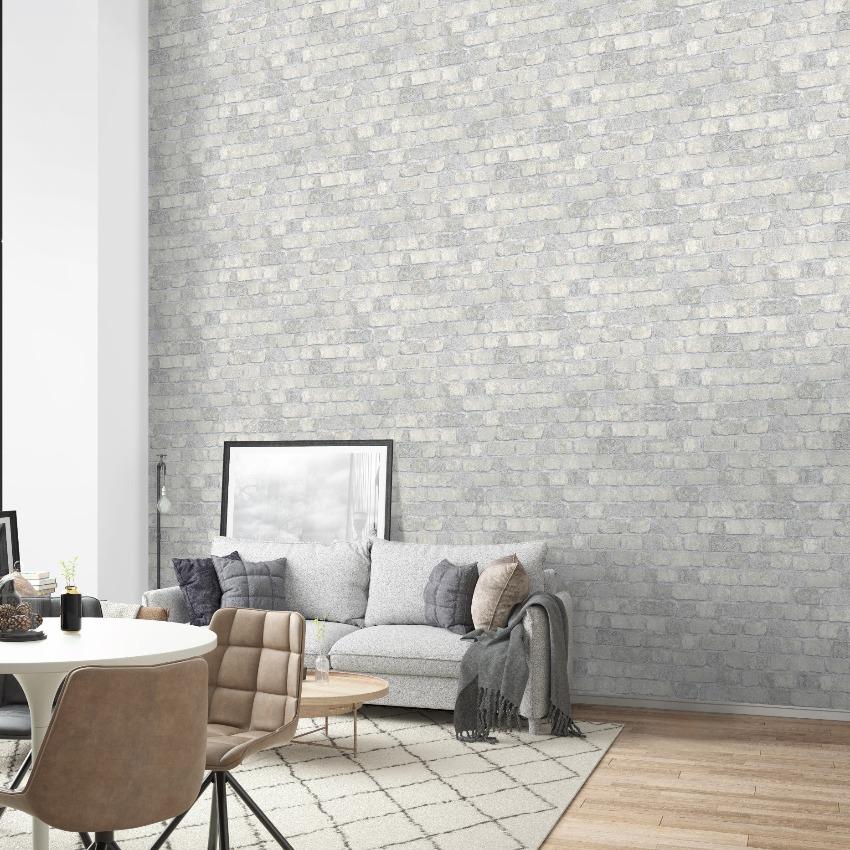 Princess Street Grey Brick Wallpaper - Shopping4Africa