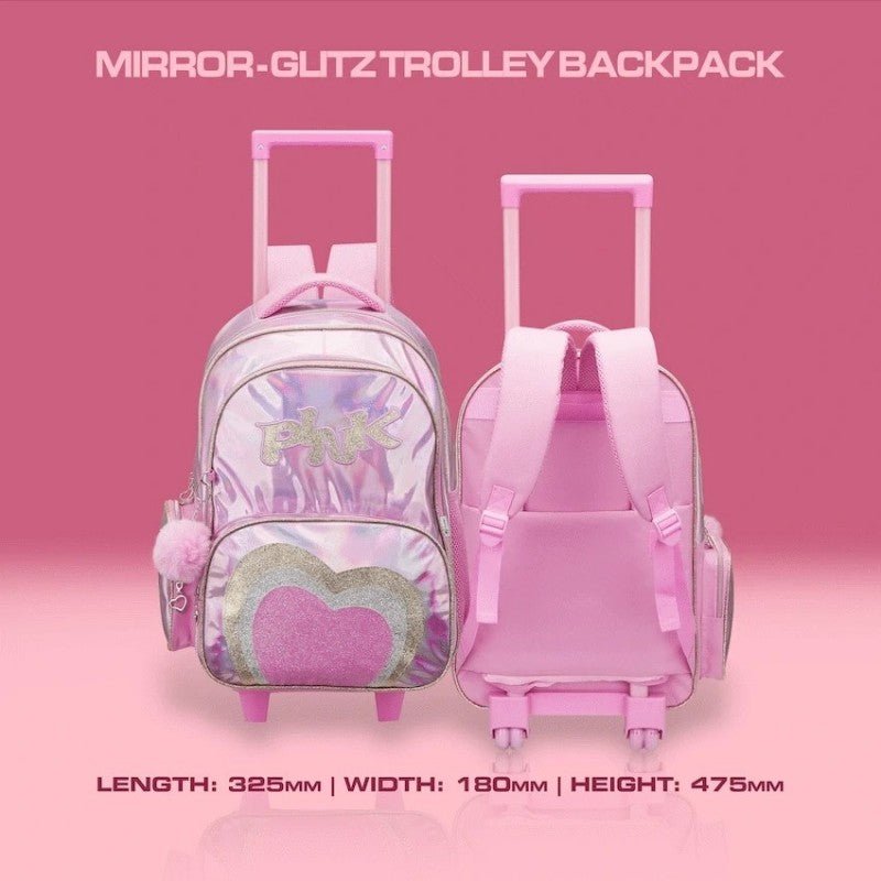 Quest Mirror - Glitz Trolley Backpack - Pink - Shopping4Africa