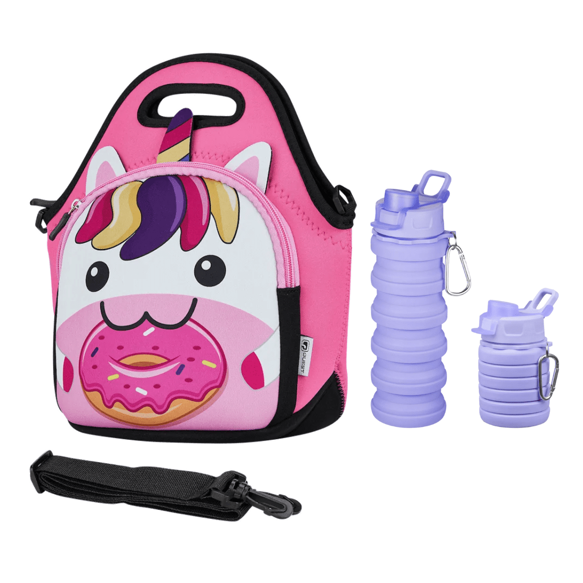 Quest Neoprene Lunch Bag - Unicorn Donut & Water Bottle - Shopping4Africa