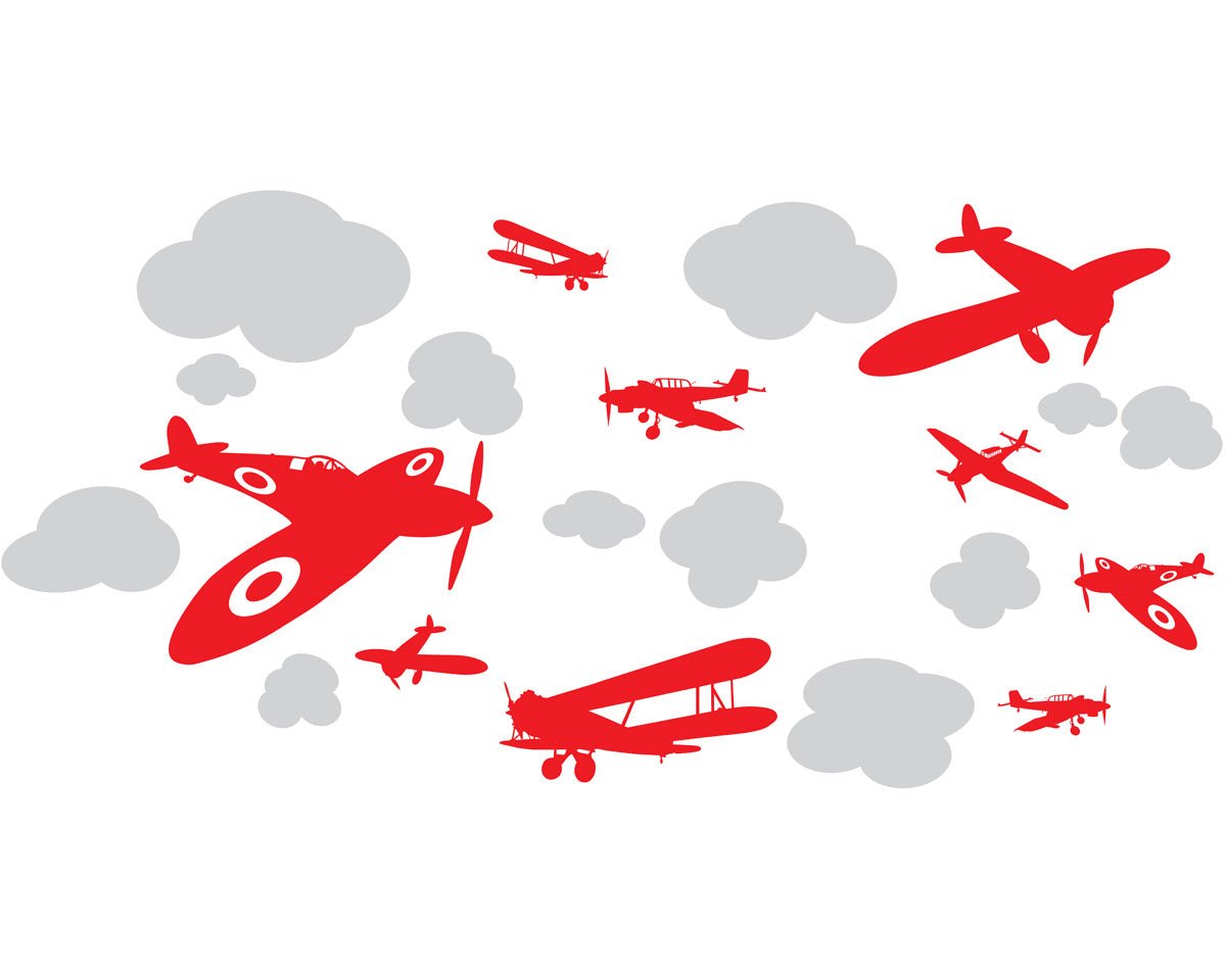 Red Airplanes - Kid's wall stickers - Shopping4Africa