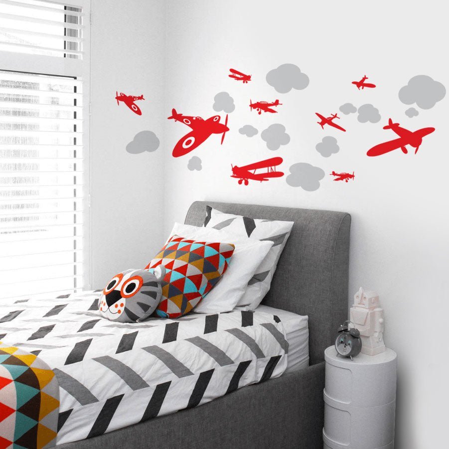 Red Airplanes - Kid's wall stickers - Shopping4Africa