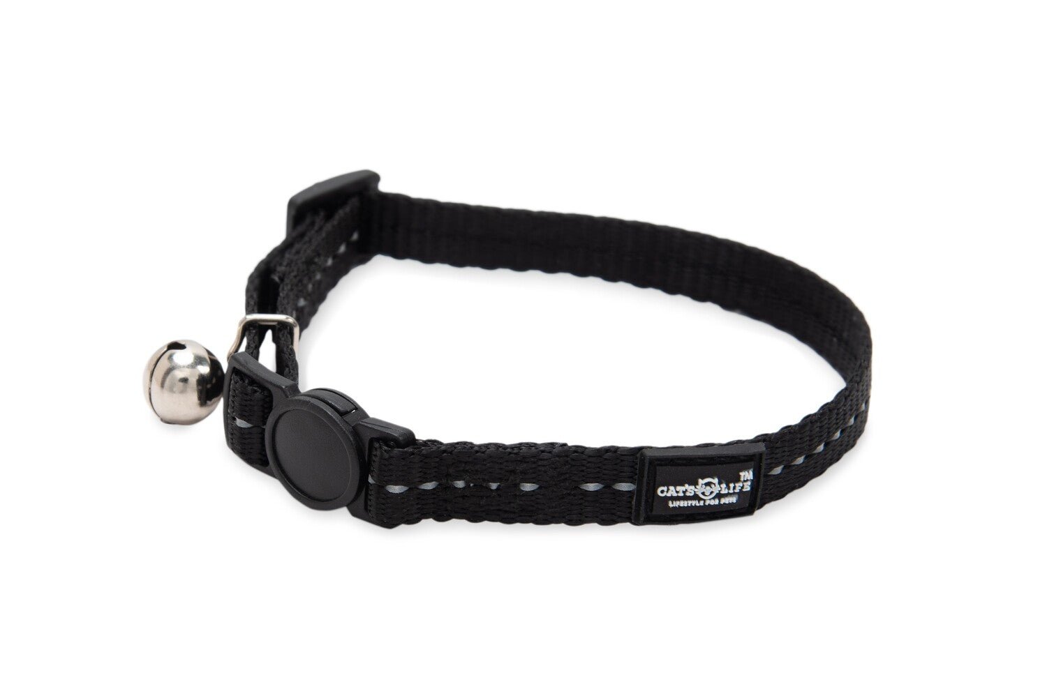 Reflective Supersoft Webbing Cat Collar Black - Shopping4Africa