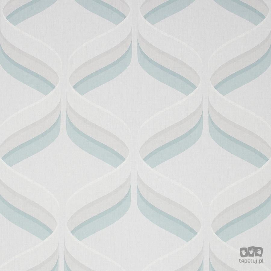 Retro Ogee Wallpaper - Teal & grey - Shopping4Africa