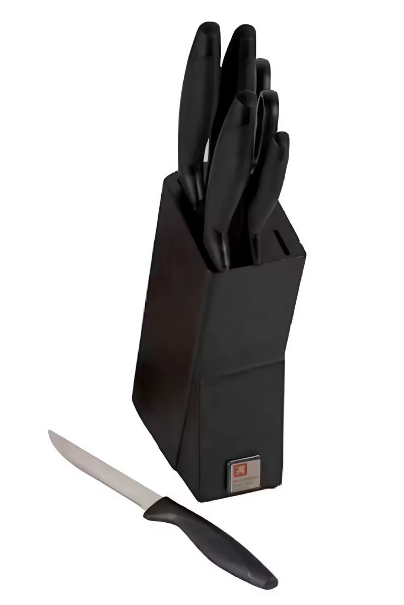 Richardson Sheffield Laser Cuisine knife block 6 - piece Black - Shopping4Africa