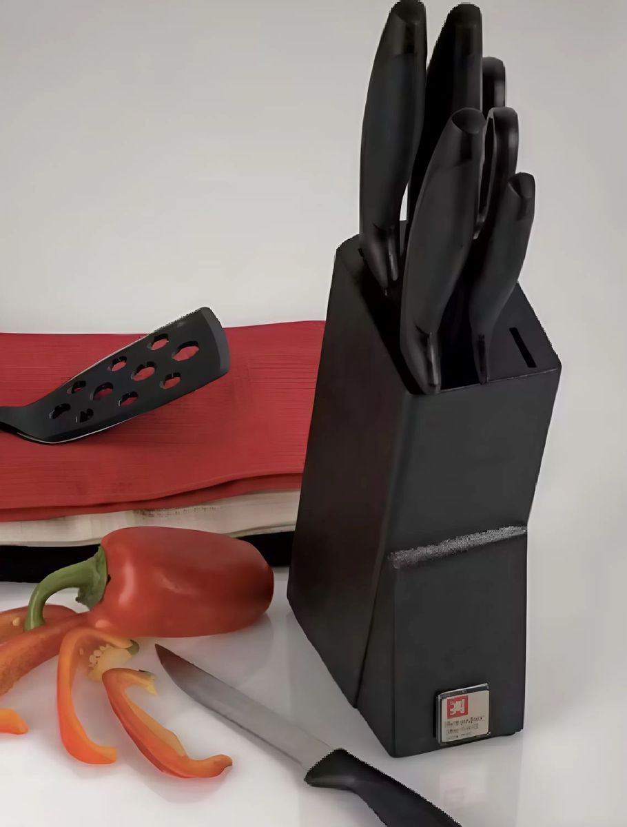 Richardson Sheffield Laser Cuisine knife block 6 - piece Black - Shopping4Africa